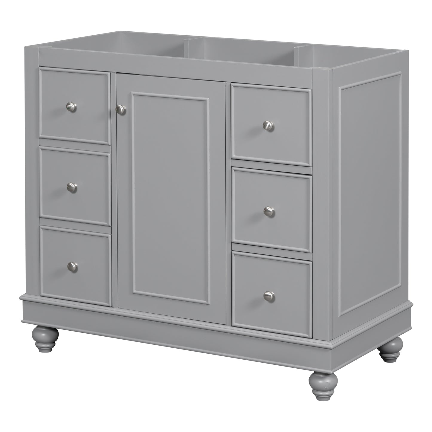 [Cabinet Only] 36" Gray Bathroom vanity(Sink not included)