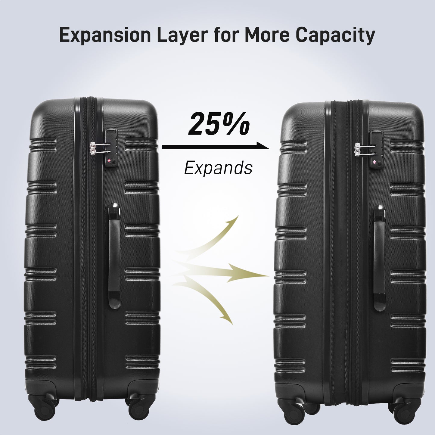 Luggage Sets of 2 Piece Carry on Suitcase Airline Approved,Hard Case Expandable Spinner Wheels