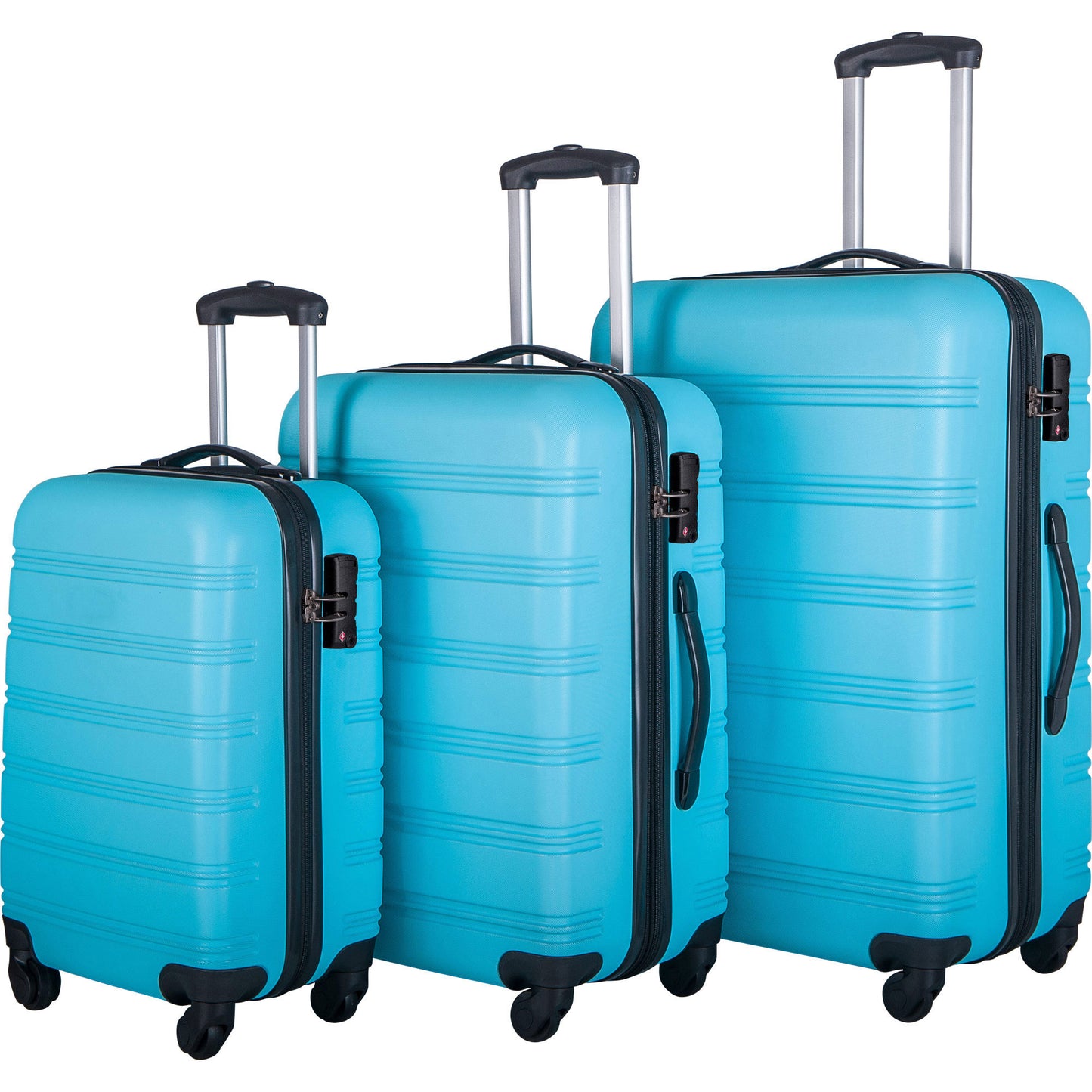 3 Piece Luggage Set Hardside Spinner Suitcase with TSA Lock 20" 24' 28" Available