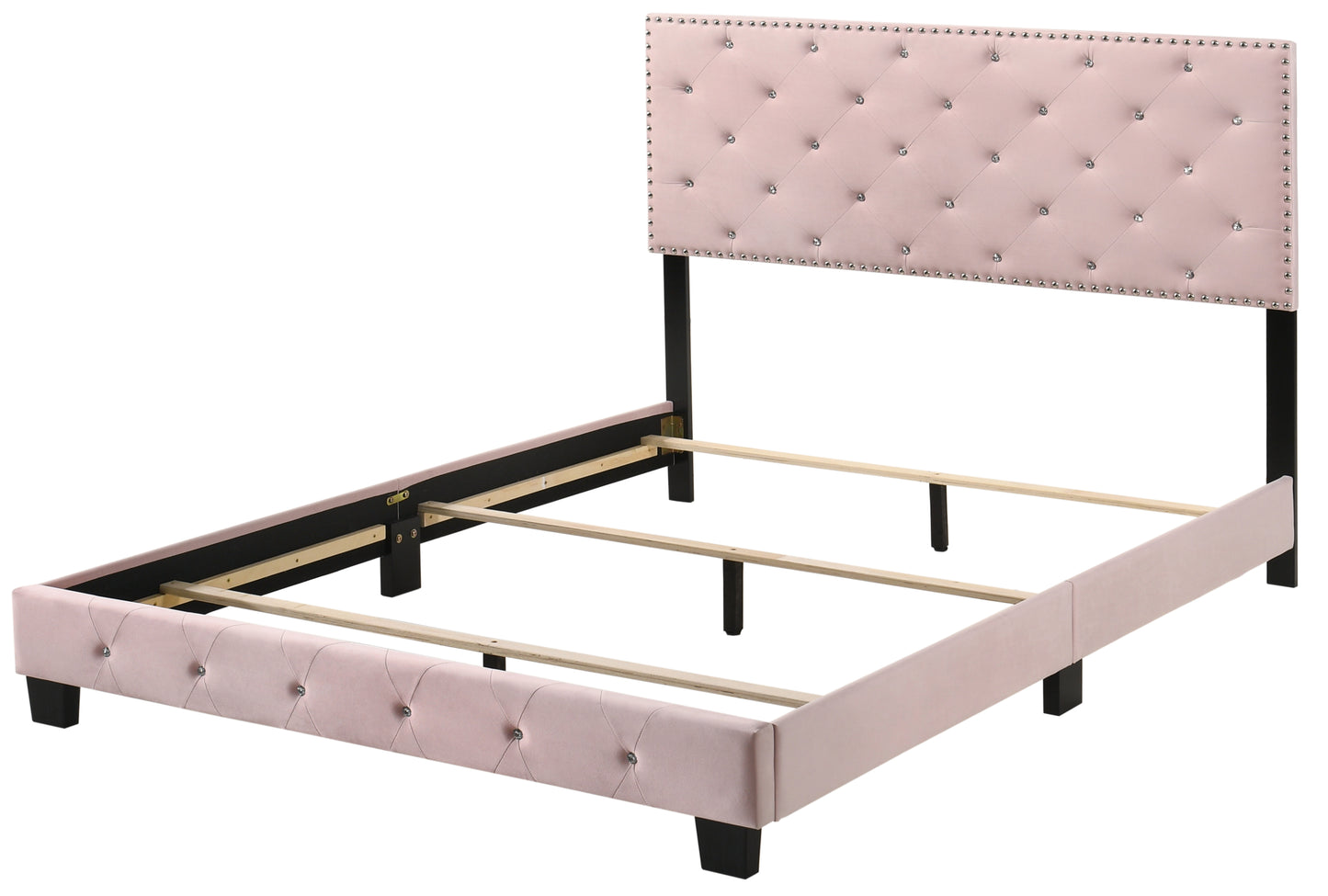 Suffolk G1406-QB-UP Queen Bed , PINK