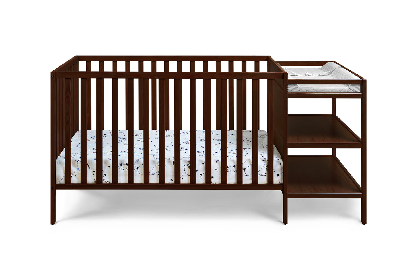 Palmer 3-in-1 Convertible Crib and Changer Combo Espresso