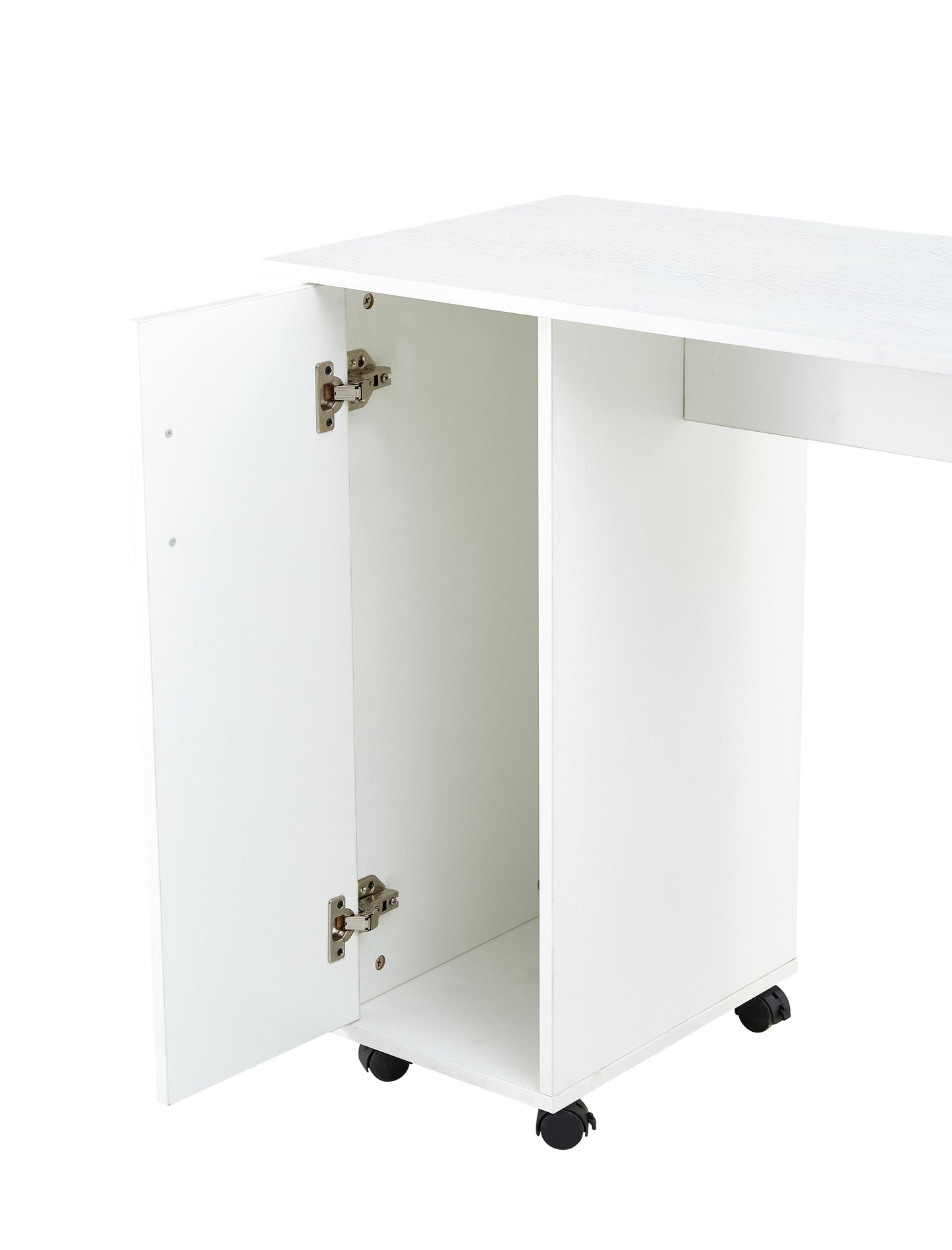 Compact White Computer Desk with Storage Drawers - 41.73‘’L x 17.72\'\'W x 31.5\'\'H