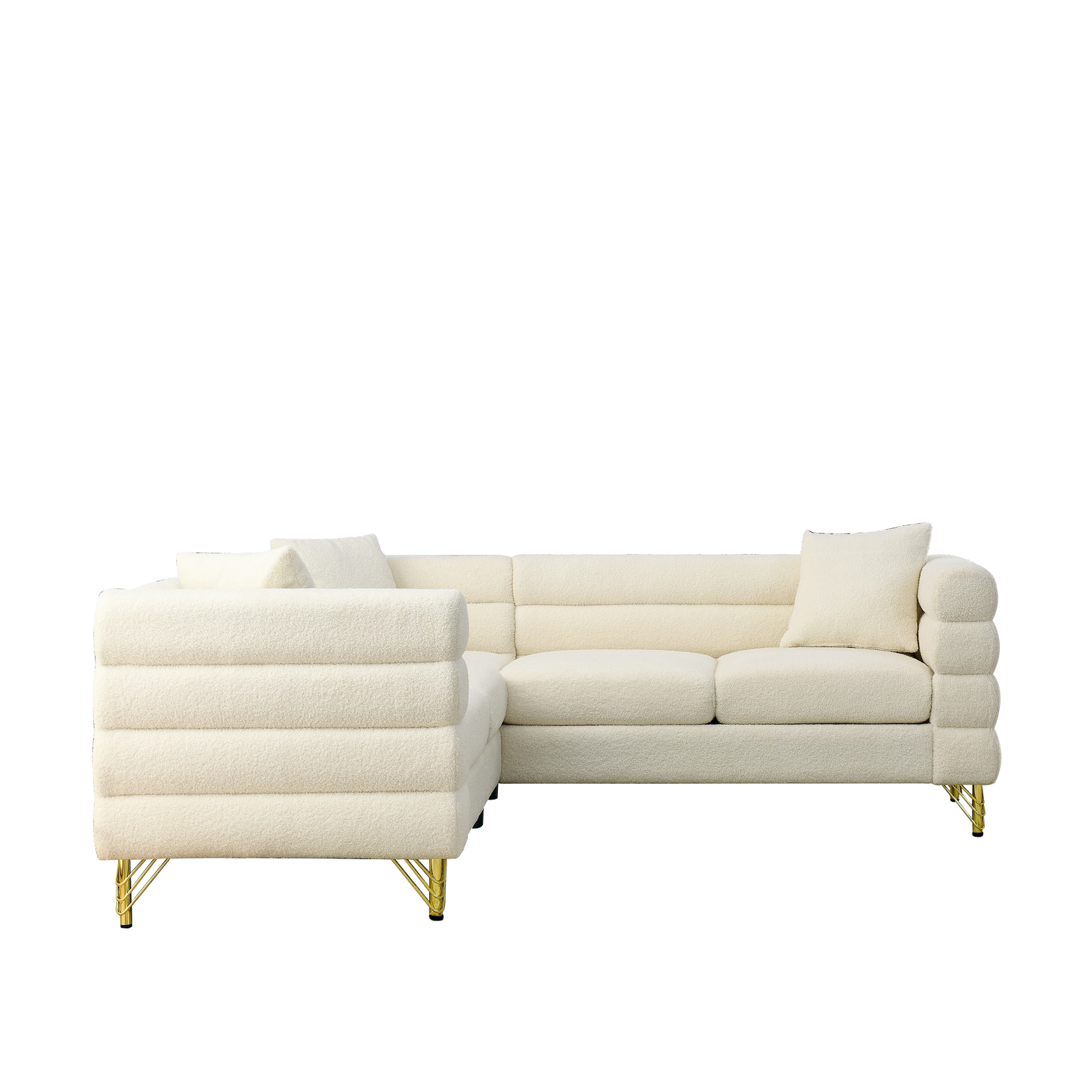 Oversized L-Shaped Sectional Sofa with Streamline Modern Design