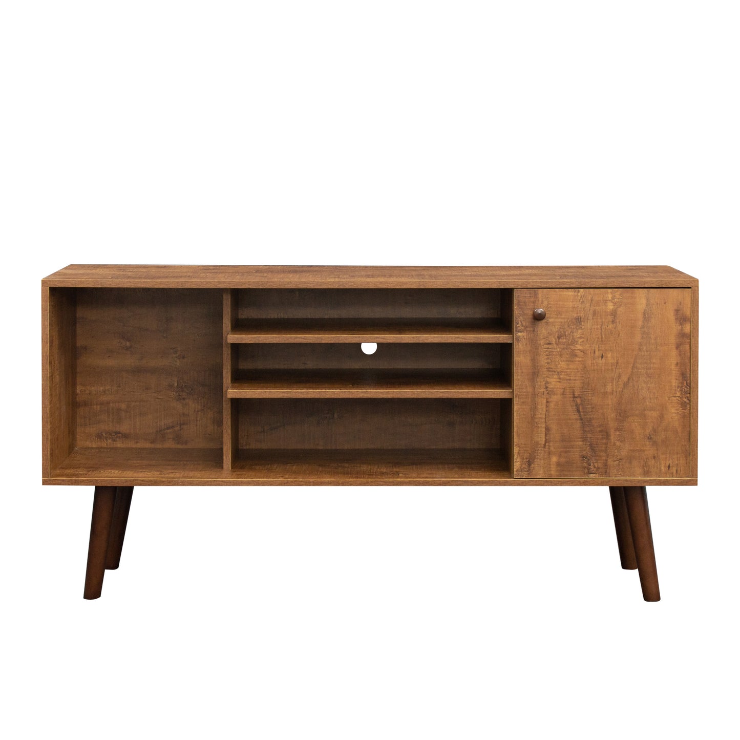 High-Quality Walnut TV Stand with Ample Storage and Sturdy Construction