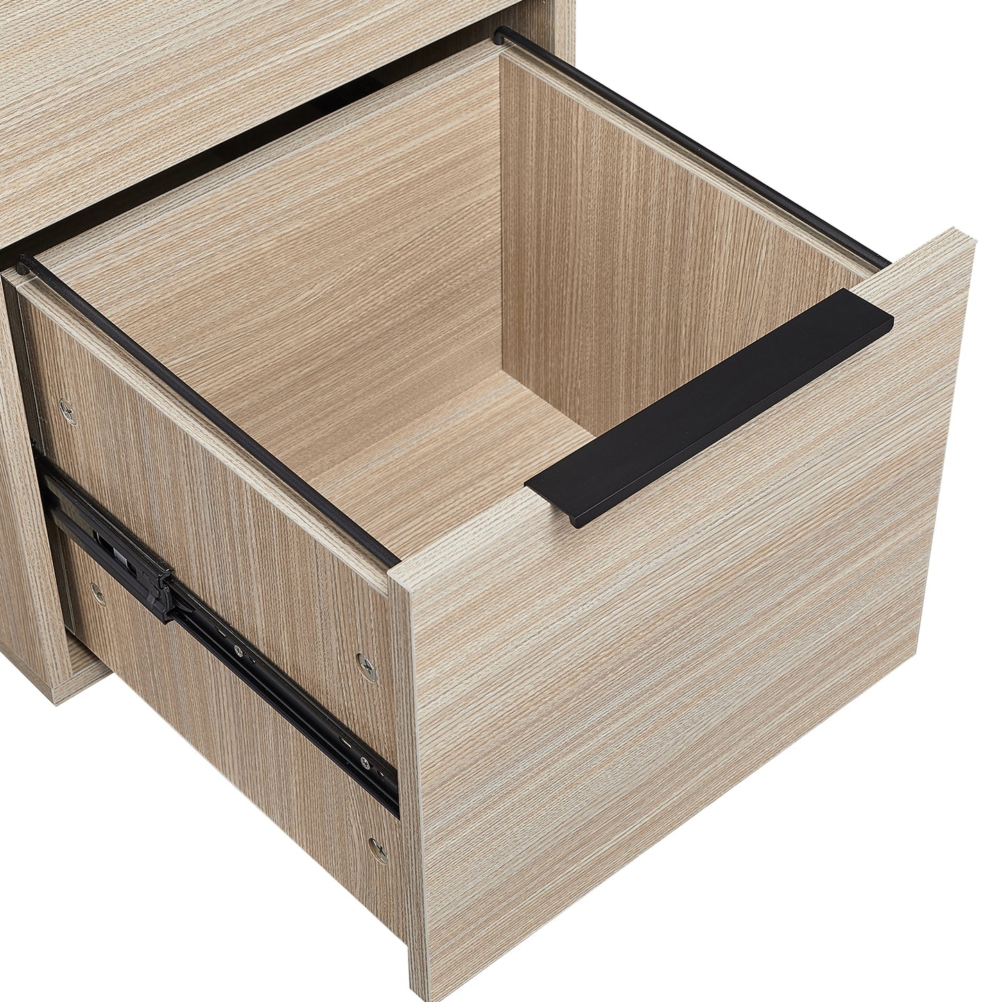 Wooden 2-Drawer Vertical File Cabinet for Letter-Sized Documents