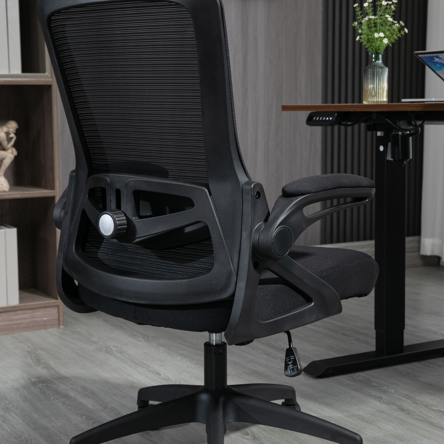 Ergonomic Office Chair Adjustable Height Computer Chair Breathable Mesh Home Office Desk Chairs with Wheels Comfy Executive Rolling Swivel Task Chair with Adjustablelip up Arms & Lumbar Support