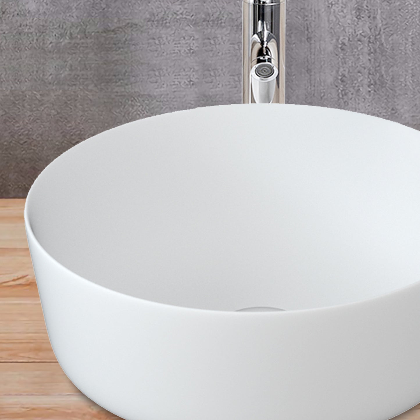 Vessel Bathroom Sink Basin in White Ceramic