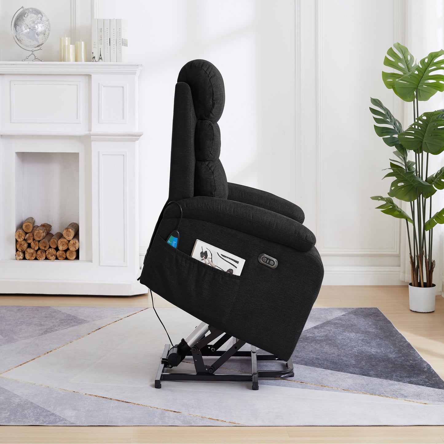 Electric Power Lift Recliner Chair with Massage, Heating, and USB Port