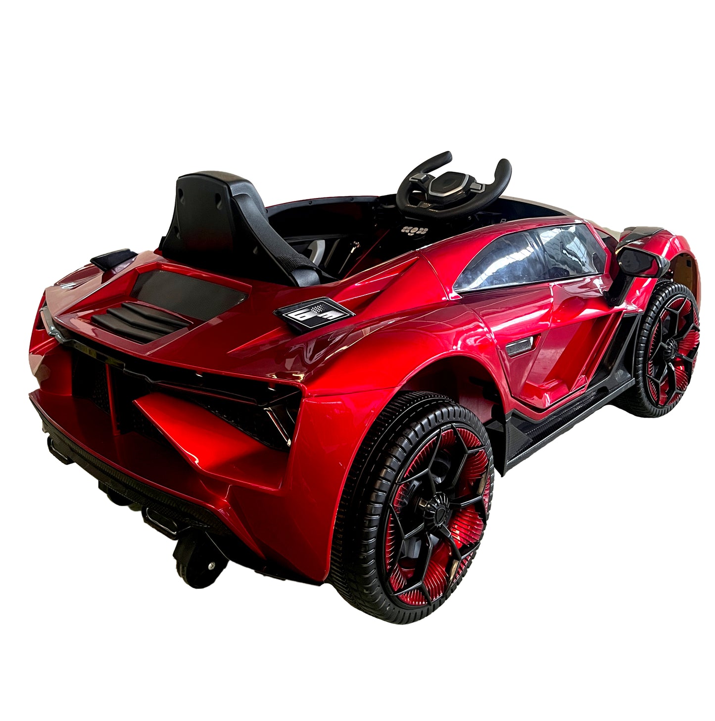 Electric Ride-On Car for Kids with Remote Control - Wine Red