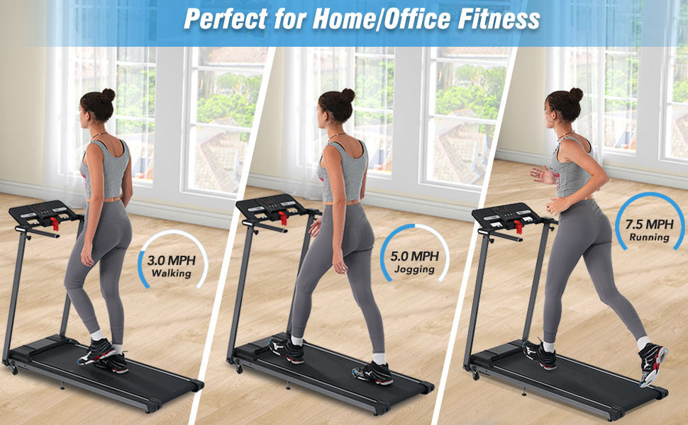 NEW Folding Treadmills Walking Pad Treadmill for Home Office -2.5HP Walking Treadmill With Incline Bluetooth Speaker 0.5-7.5MPH 265LBS Capacity Treadmill for Walking Running