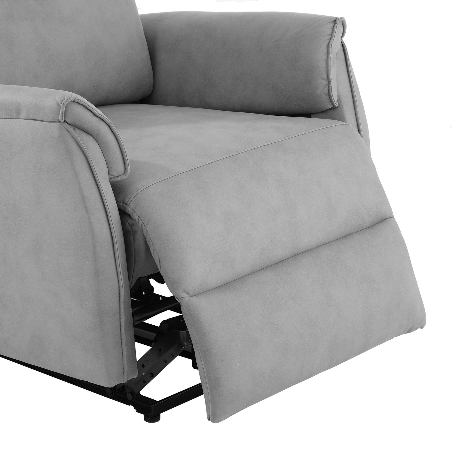 Electric Power Recliner Chair with USB Charging Ports and Side Control Button, Gray