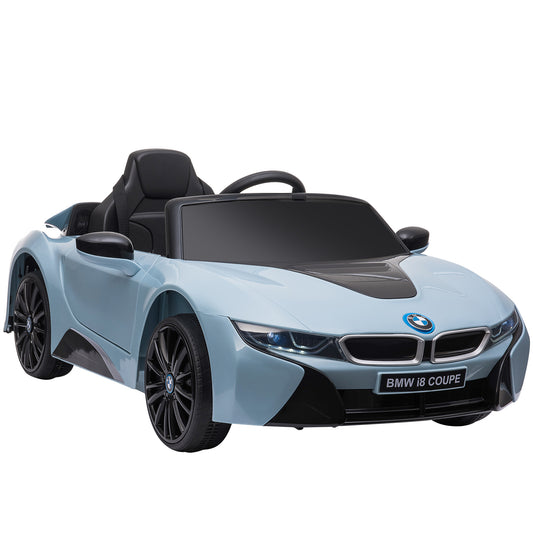 Licensed BMW I8 Coupe Electric Kids Ride-On Car 6V Battery Powered Toy with Remote Control Music Horn Lights MP3 Suspension Wheels for 37-96months old Blue