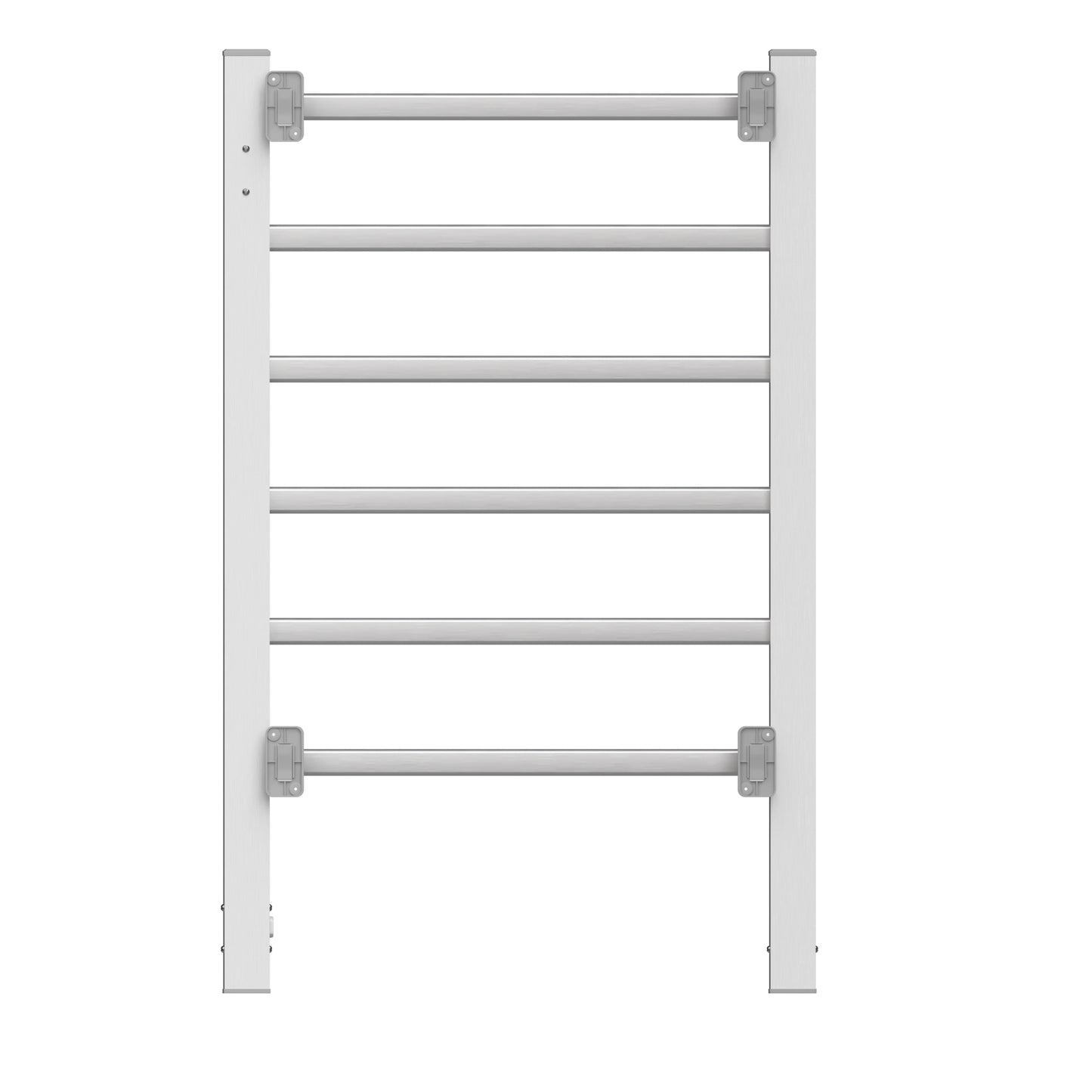 Electric Heated Towel Rack with 6 Stainless Steel Bars - Stylish Wall Mount Towel Warmer for Bathroom