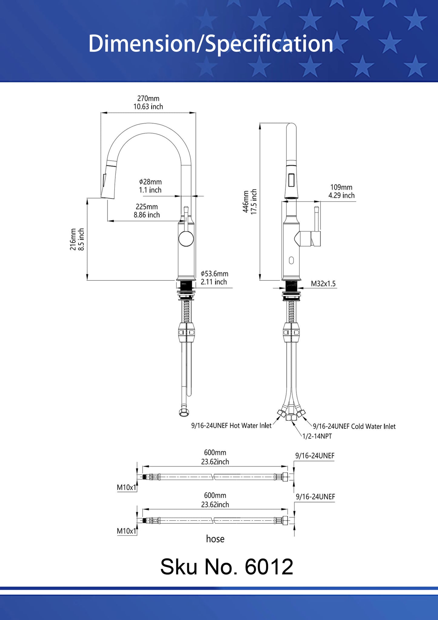 Rainlex Pull Down Touchless Kitchen Faucet