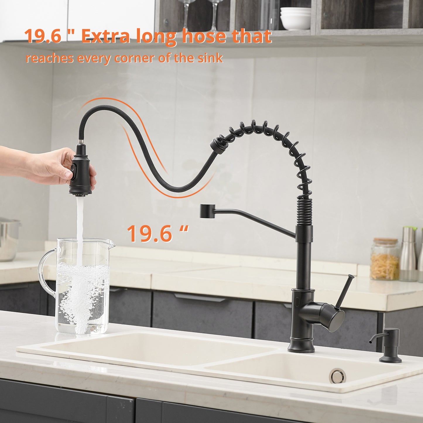 Touchless Kitchen Faucet,Hands Free Automatic Smart Kitchen Faucet