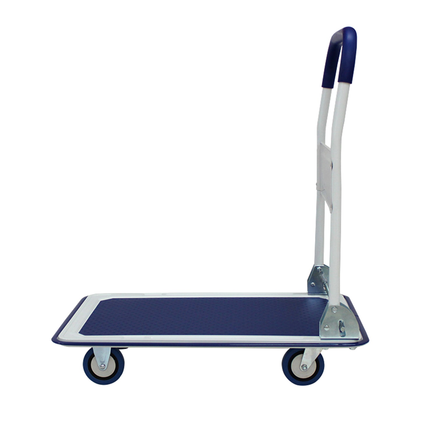 660 lbs. Capacity Platform Truck Hand Flatbed Cart Dolly Folding Moving Push Heavy Duty Rolling Cart in Blue