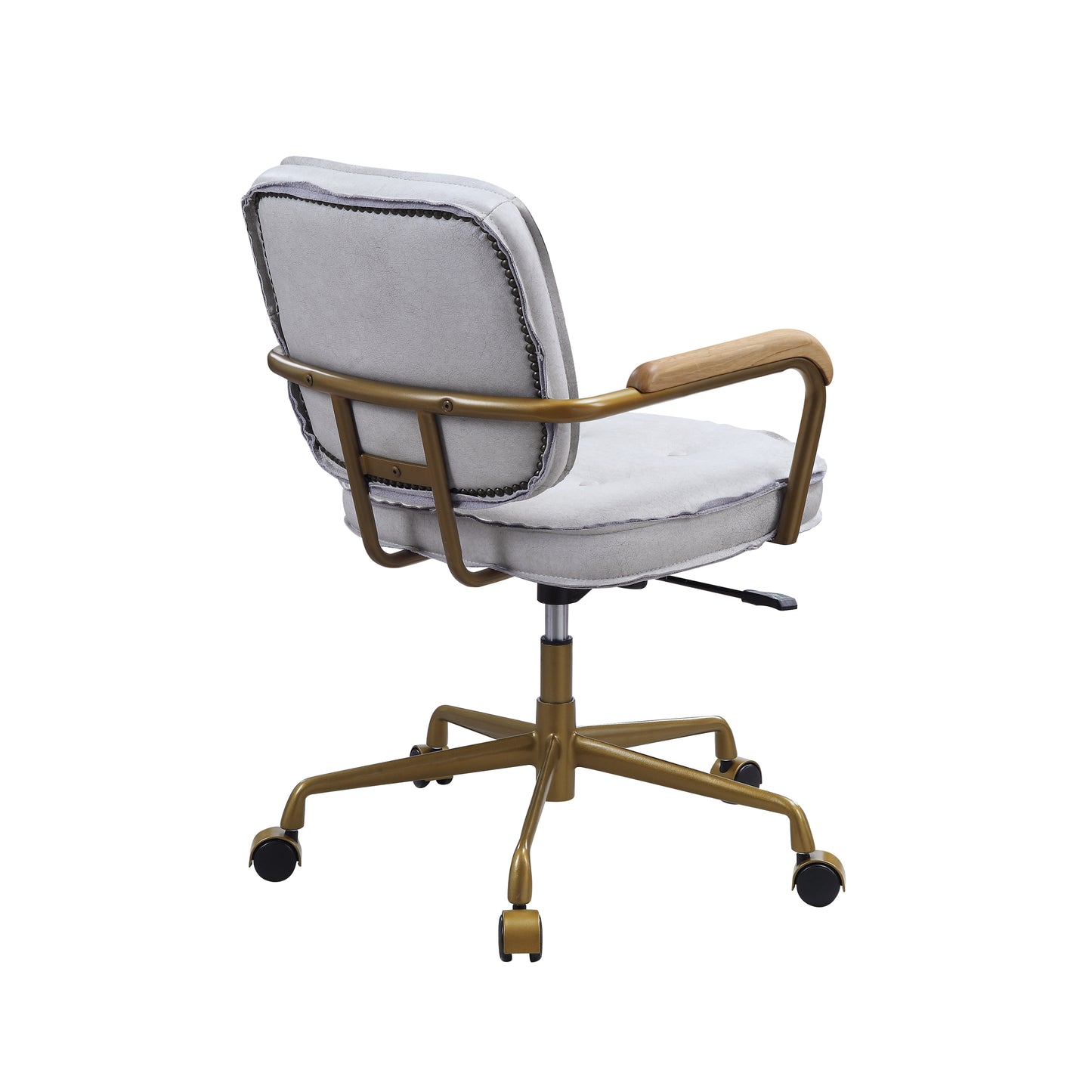 Siecross Office Chair in Vintage White Top Grain Leather 93172