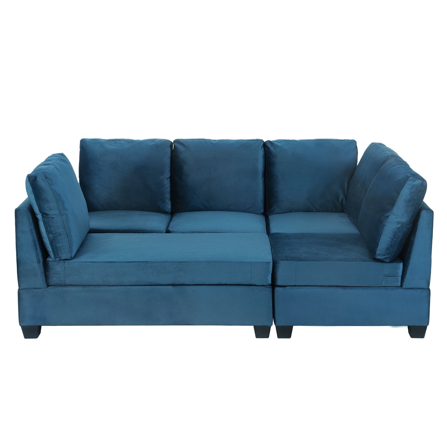 Modern L-Shaped Sectional Sofa with Convertible Chaise Lounge