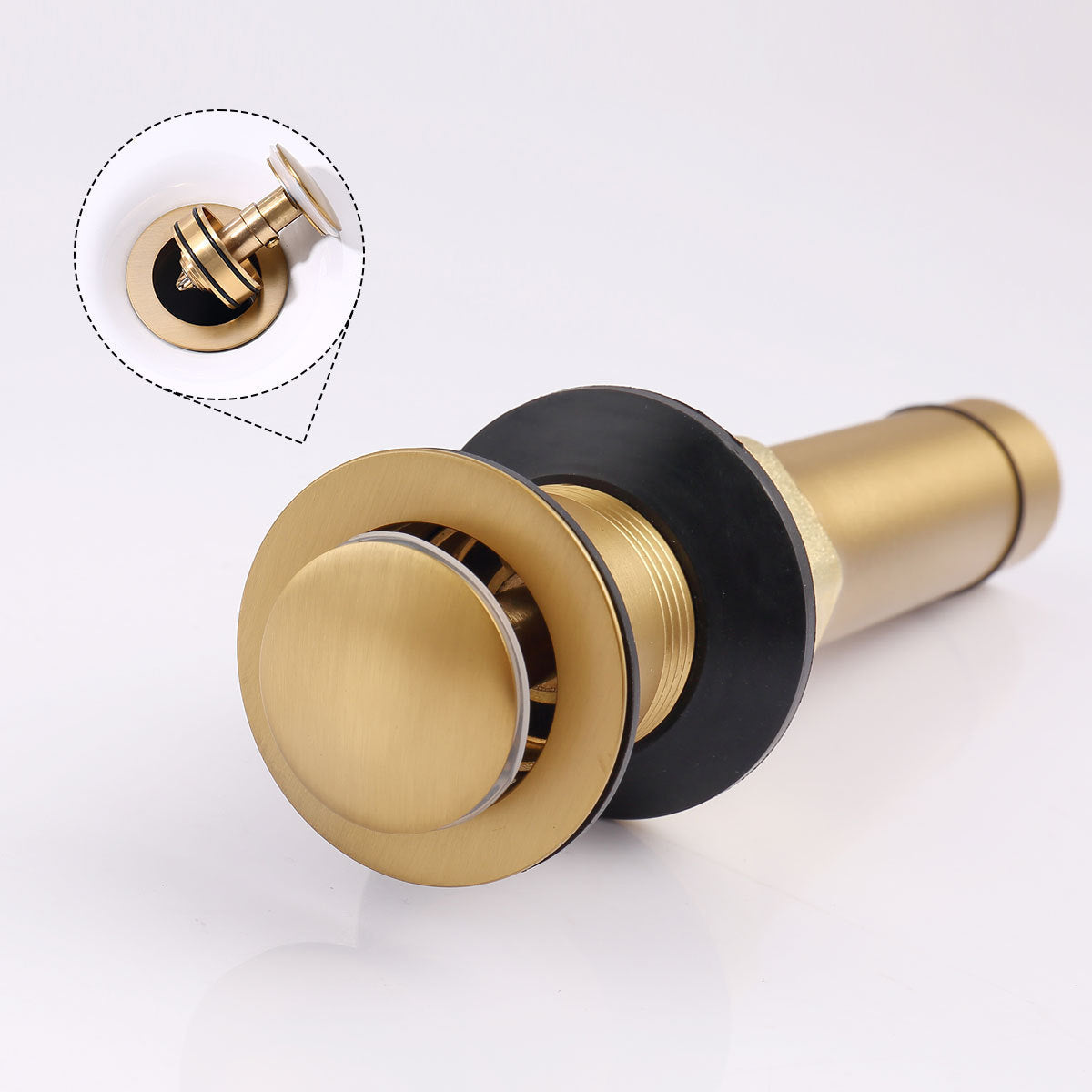 Brass 2-Handle Bathroom Faucet with Pop-up Drain