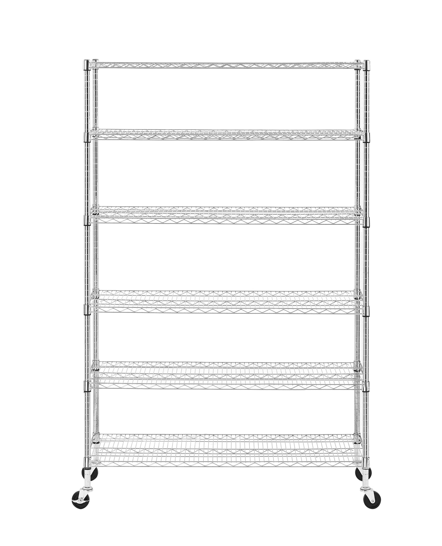 6 Tier Chrome Plated Heavy Duty Adjustable Shelves and Racks, Each Wire Shelf Holds 300 lbs, Ideal for Warehouses, Supermarkets, Balconies or Kitchens, 48.03 "L × 17.72 "W × 71.65 "H.