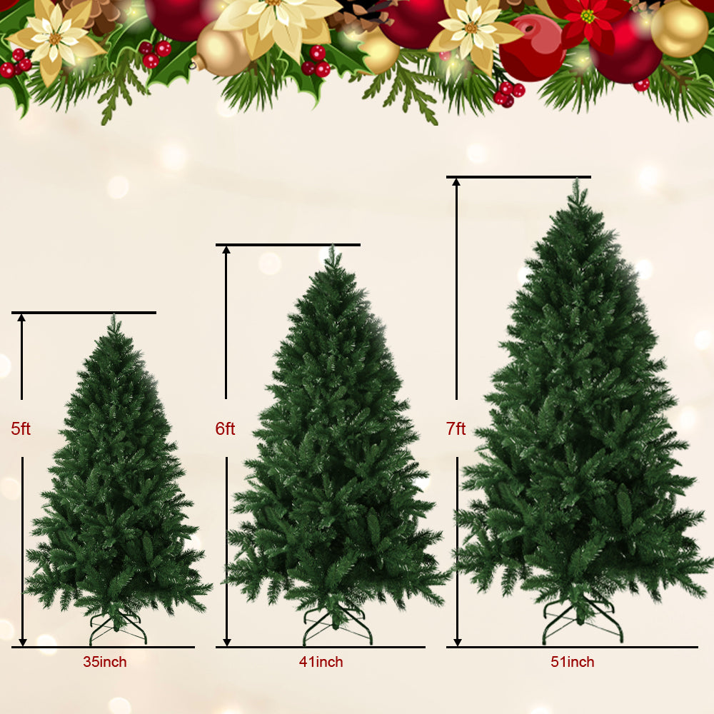 Deluxe 5FT Mixed PE/PVC Green Artificial Christmas Tree
