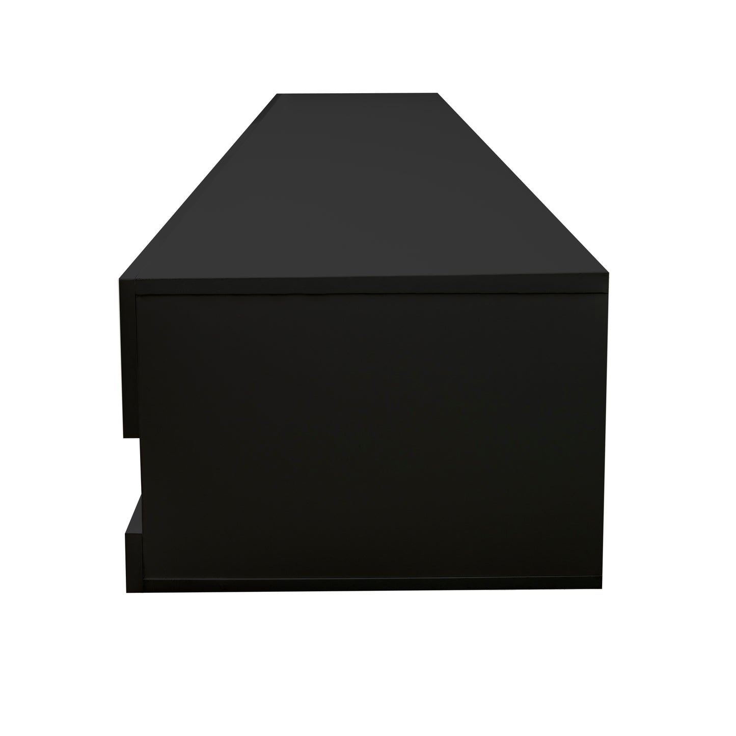 Sleek 80 TV Stand with LED Ambient Lighting - Black