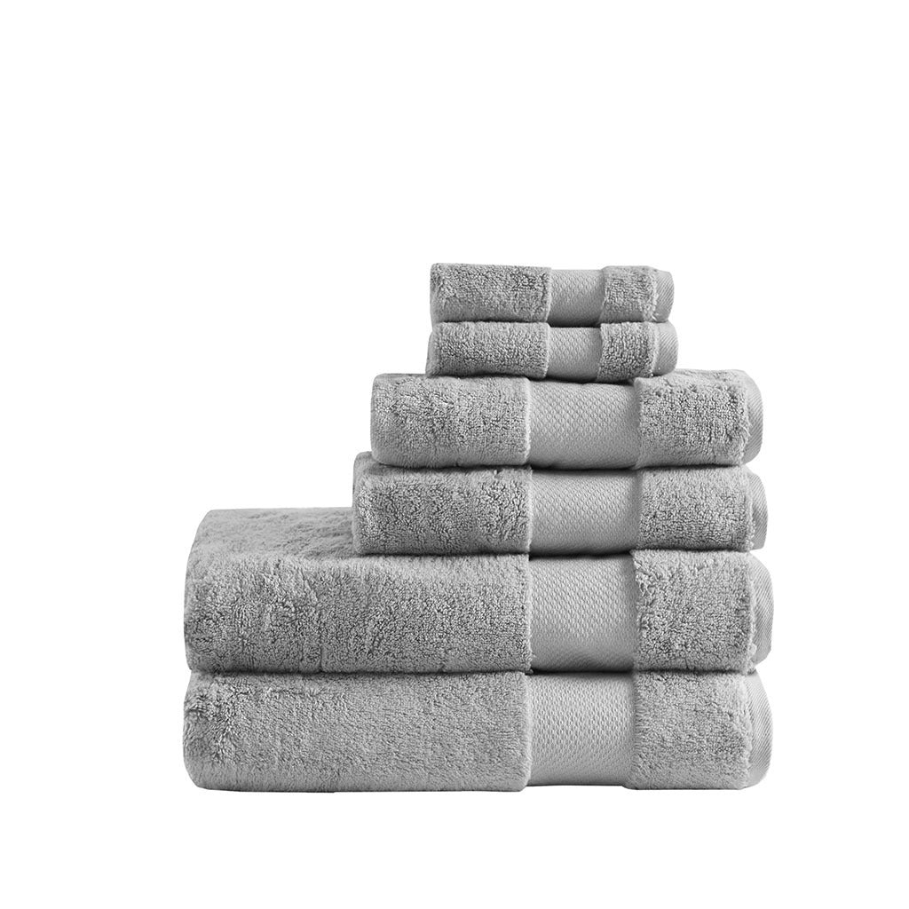 Luxurious Madison Park Oversized Turkish Cotton 6-Piece Bath Towel Set