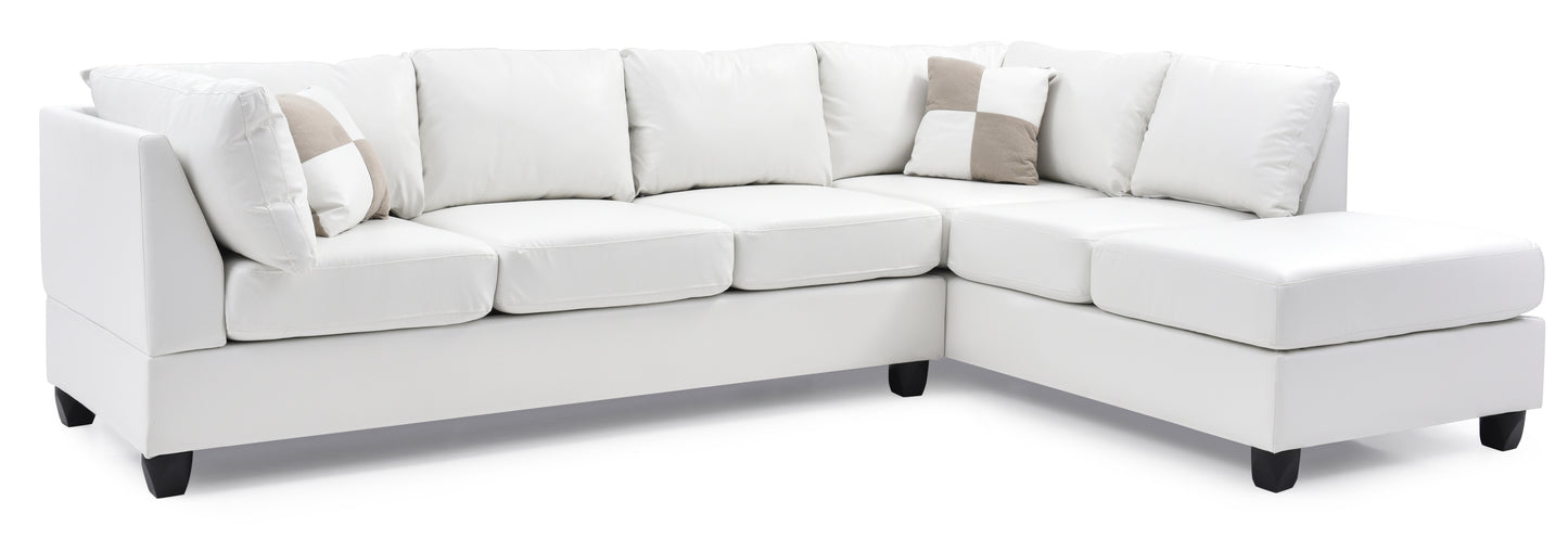 Malone G647B-SC Sectional Sofa Set, White