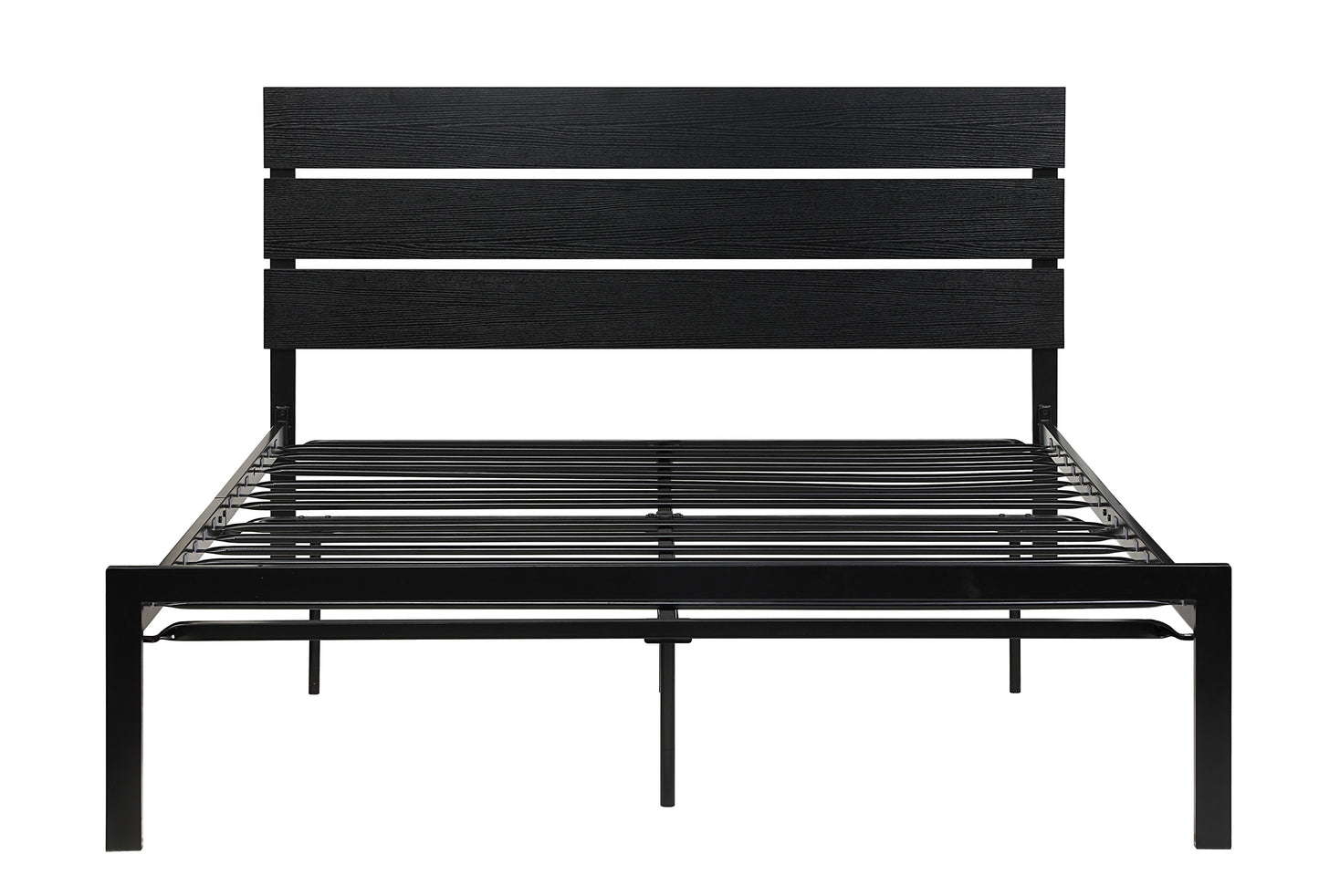 Black Metal Frame Full Size Bed 1pc