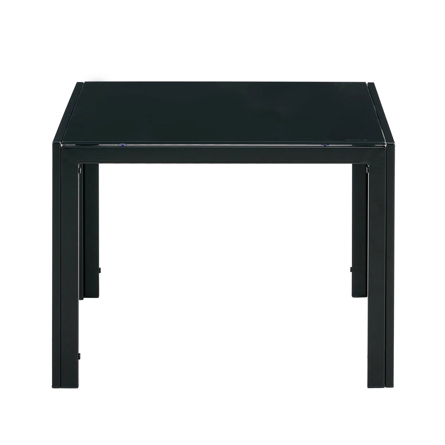 Black Nesting Coffee Table Set with Tempered Glass Finish for Modern Living Rooms