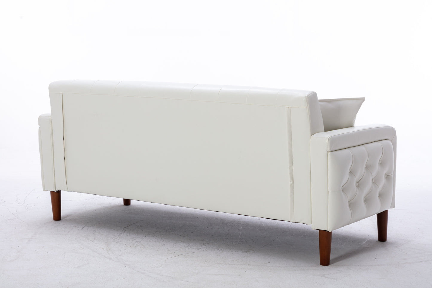 2047 Ivory PU Leather Sofa for Luxurious Living