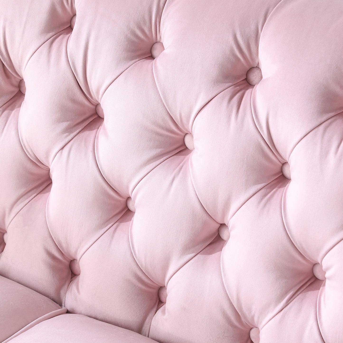 Pink Velvet Chesterfield 2-Seater Modern Sofa