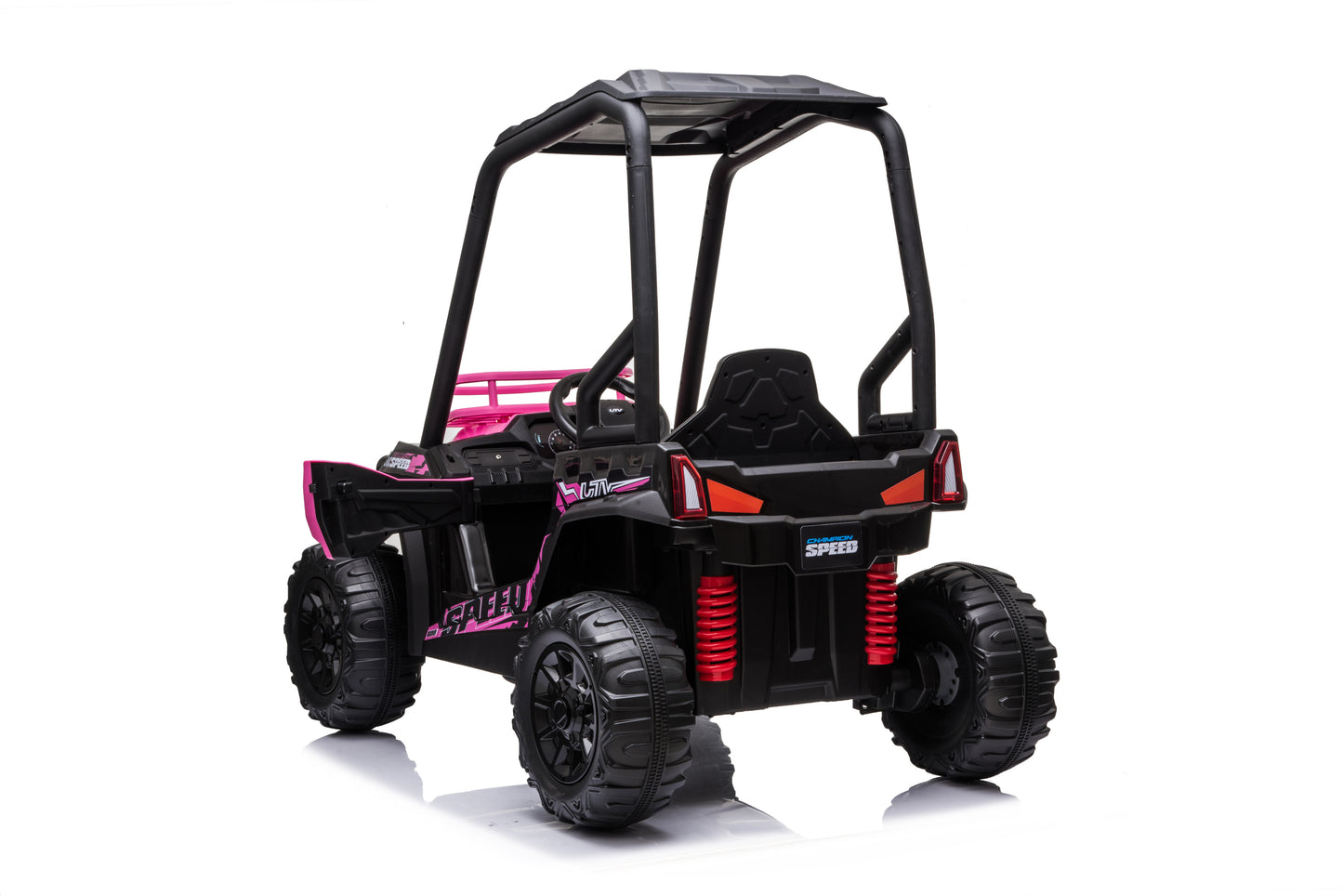 24V Electric Kid Ride On Car with Remote Control, Pink JS370 UTV Ride on Car for Kids