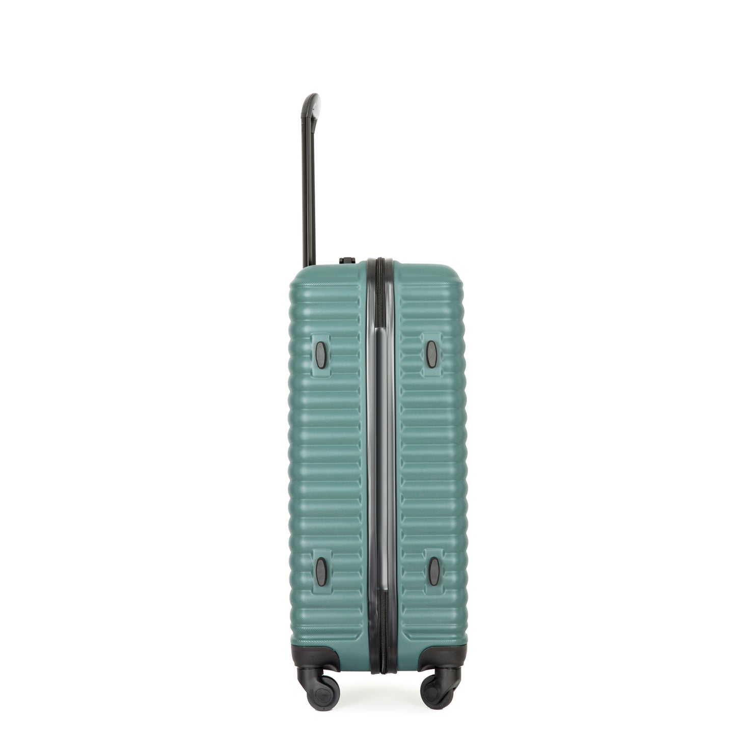 3 Piece Luggage Sets ABS Lightweight Suitcase with Two Hooks, Spinner Wheels, TSA Lock, (20/24/28) Green