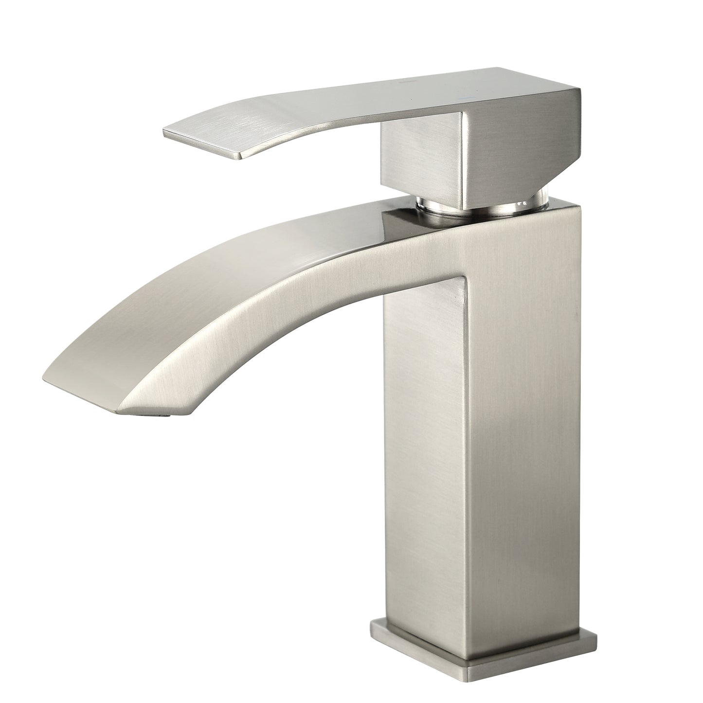 Modern Brushed Nickel Brass Bathroom Faucet