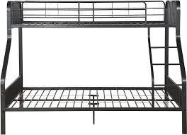 Caius Twin XL/Queen Metal Bunk Bed in Gunmetal Finish with 37605 Dimensions