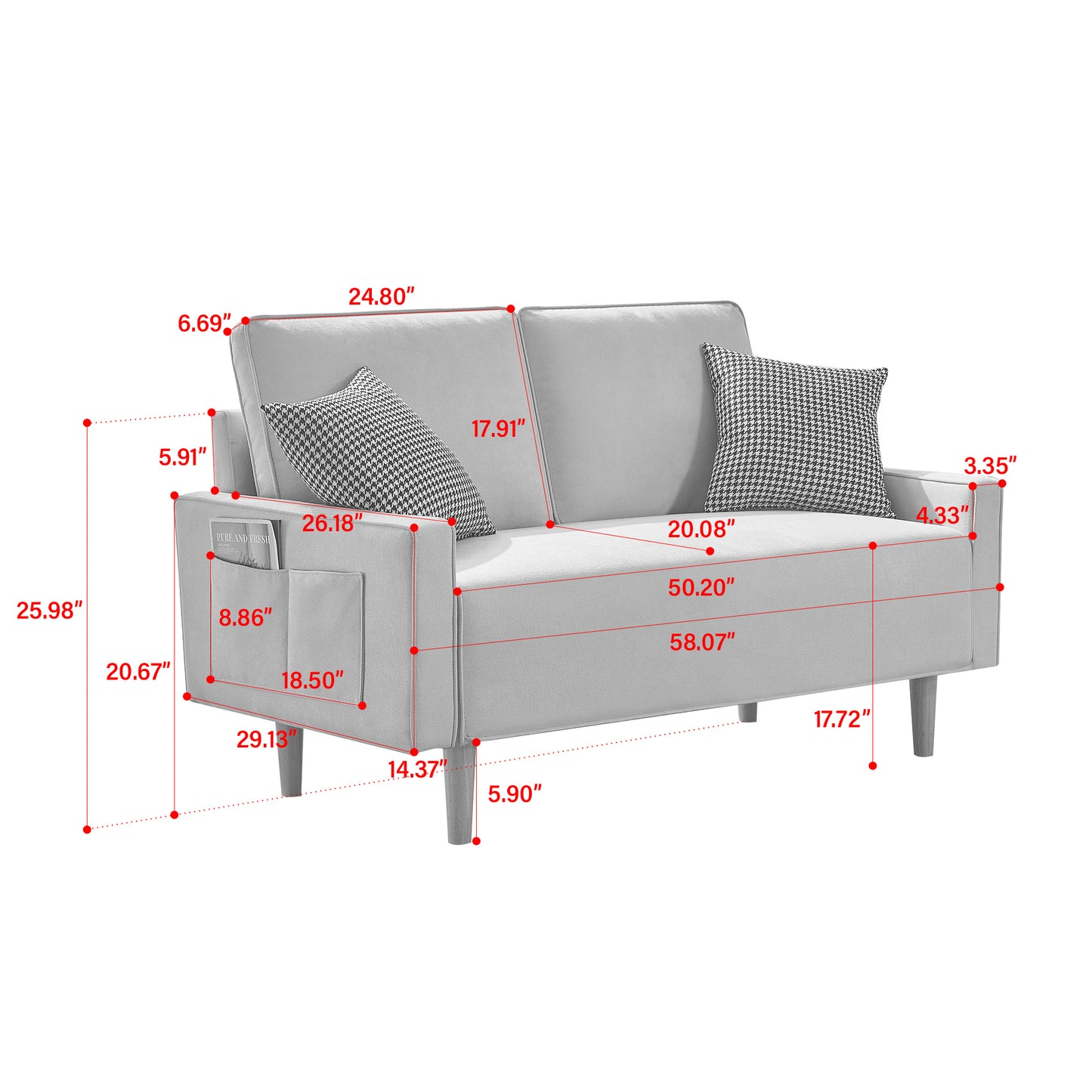 Elegant Linen Sofa,Modern Sofa- Enhance Your Living Space with Timeless Sophistication