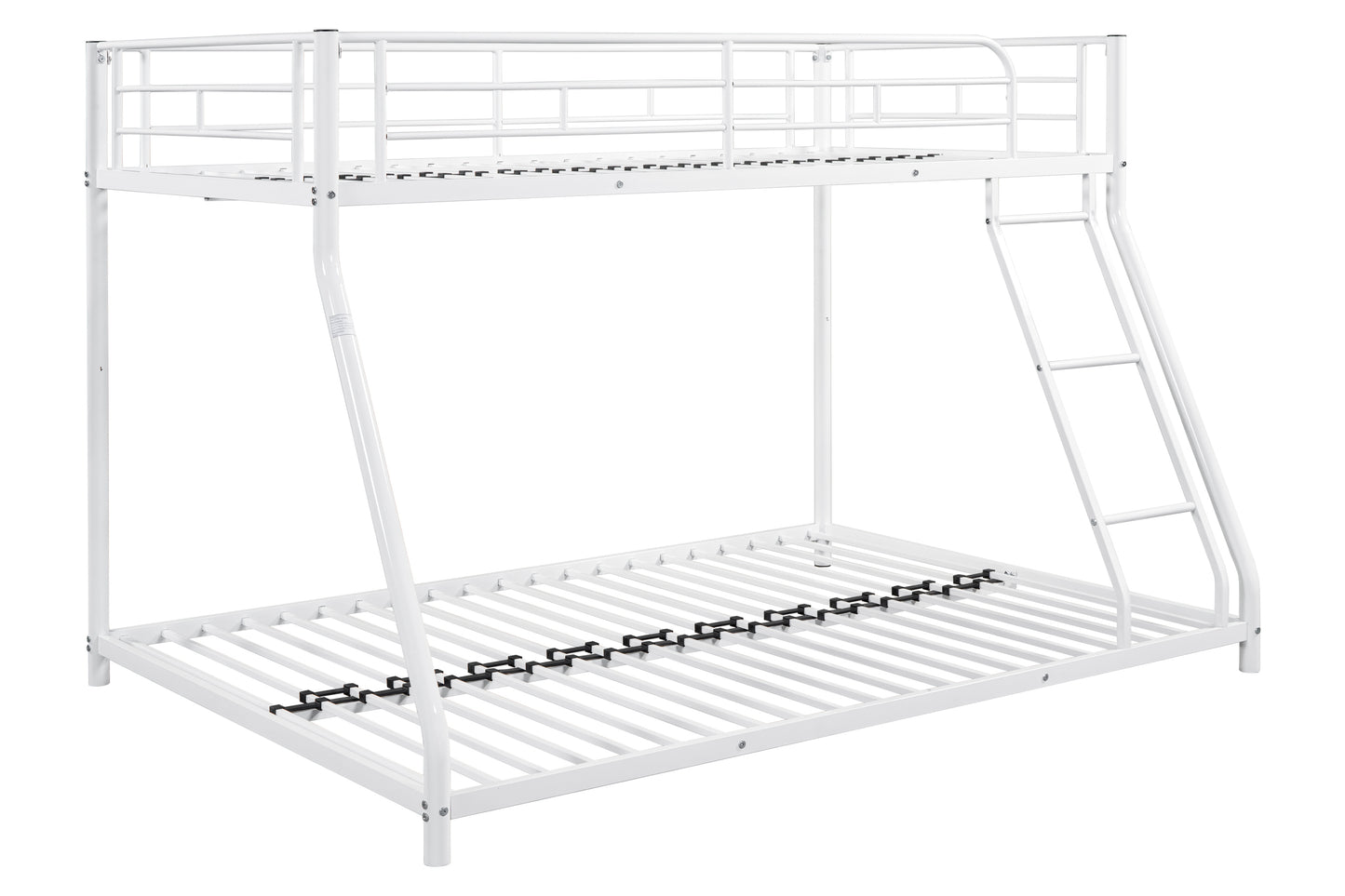 Noise-Reducing Twin over Full Metal Bunk Bed with Safety and Space-Saving Features