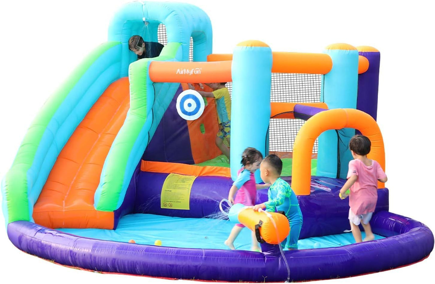 Inflatable Bounce House with Water Slide and Air Blower