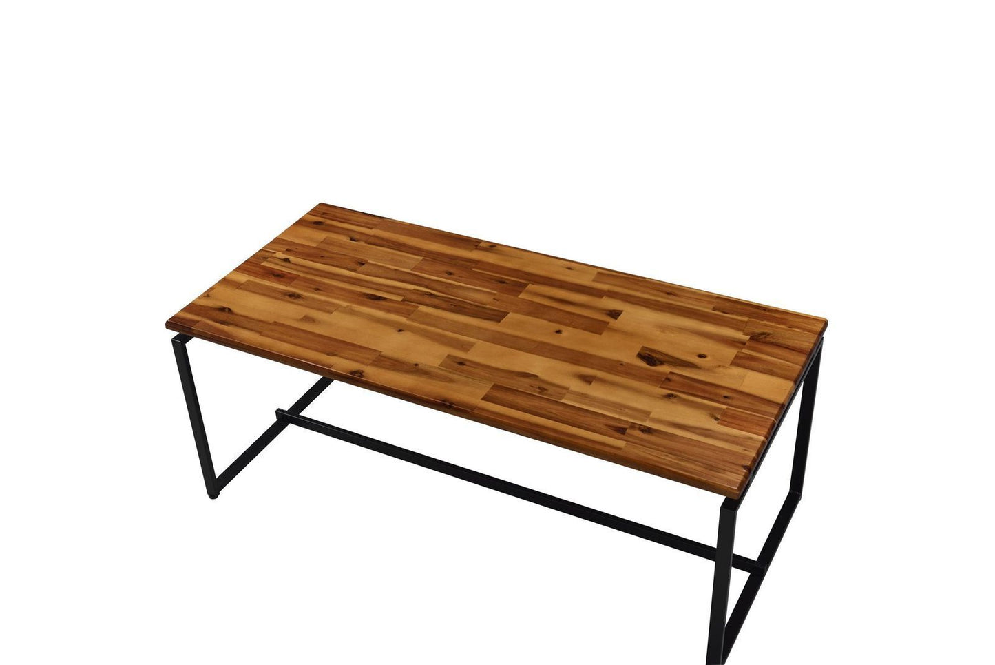 3-Piece Industrial Oak and Black Coffee and End Table Set