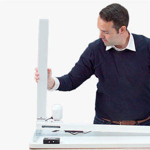 Electric Sit-Stand Desk, 48 x 24 Inches, White