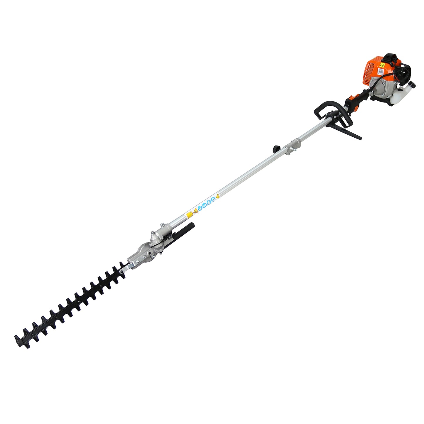 8 in 1 Multi-Functional Trimming Tool, 56CC 2-Cycle Garden Tool System with Gas Pole Saw, Hedge Trimmer, Grass Trimmer, and Brush Cutter EPA Compliant