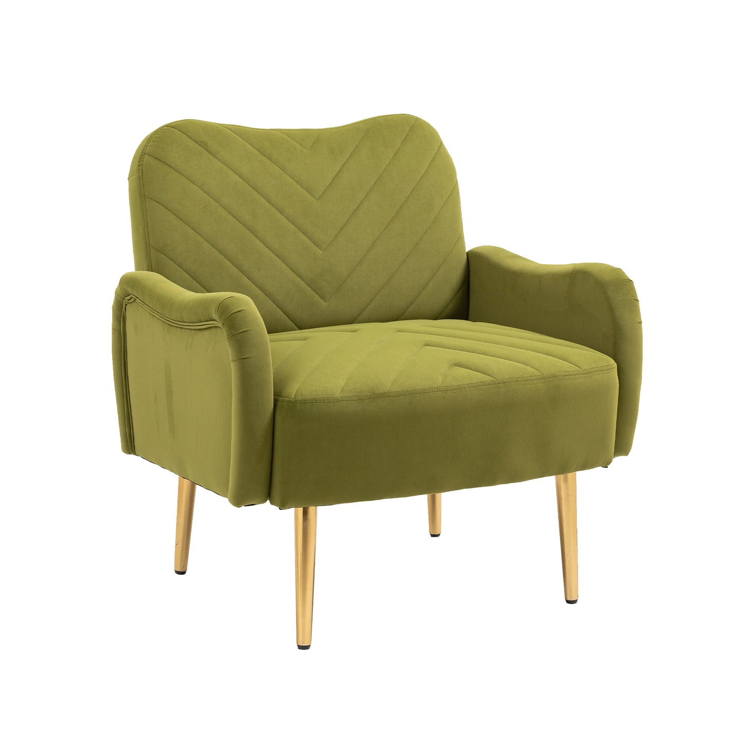 Velvet Chair , Accent  chair/ Living room lesiure chair with metal feet