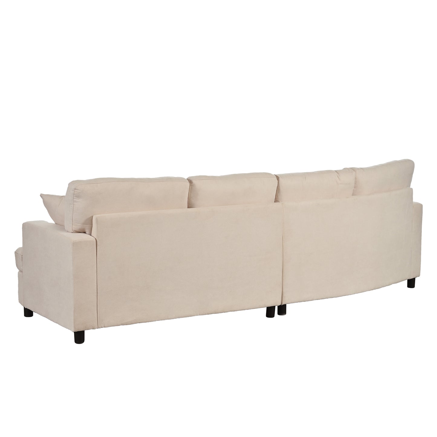 U_STYLE 3 Seat Streamlined Sofa with Removable Back and Seat Cushions and 2 pillows, for Living Room, Office, Apartment