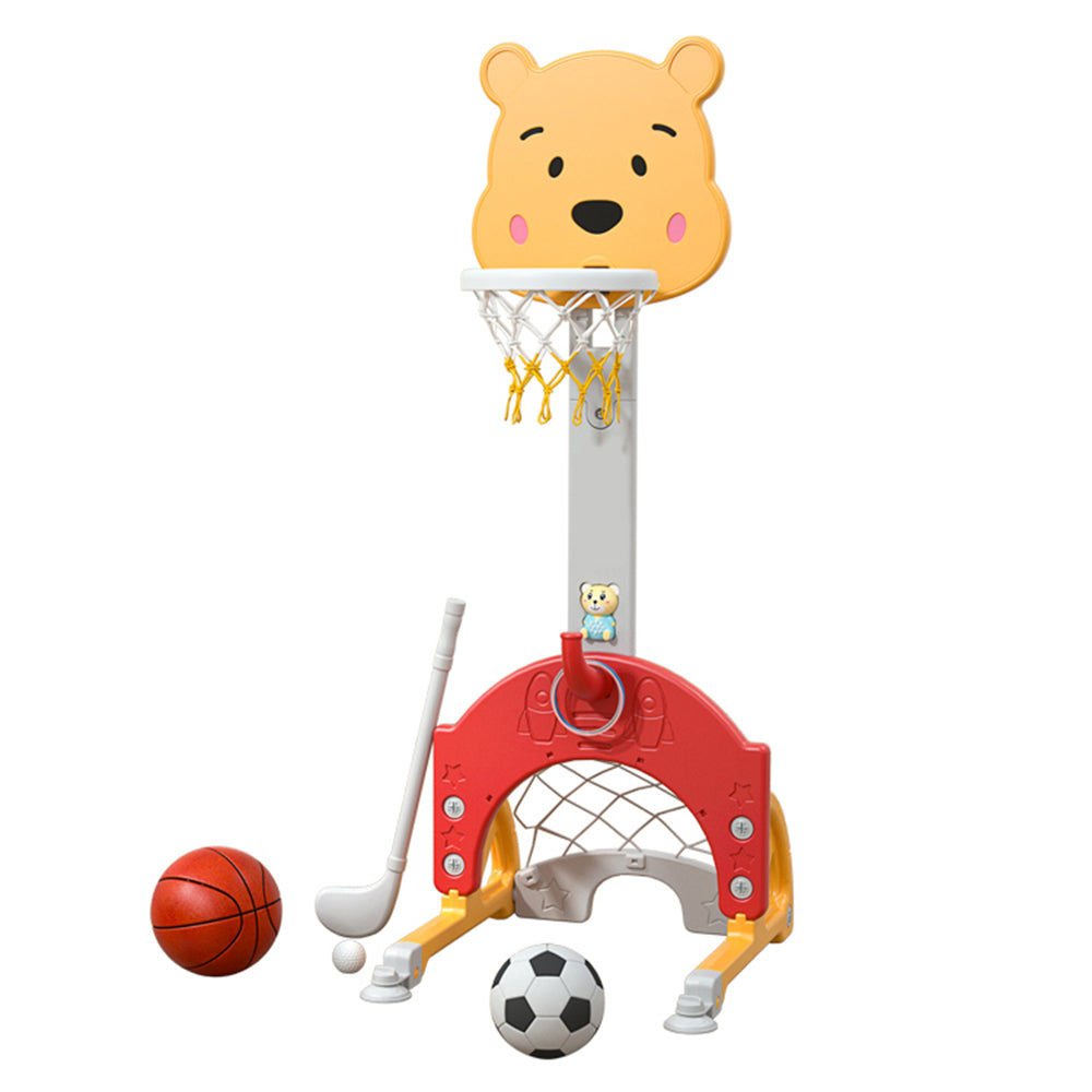 Cantoon Bear Kids Toddler Basketball Stand: The Ultimate 3-in-1 Indoor Activity Center