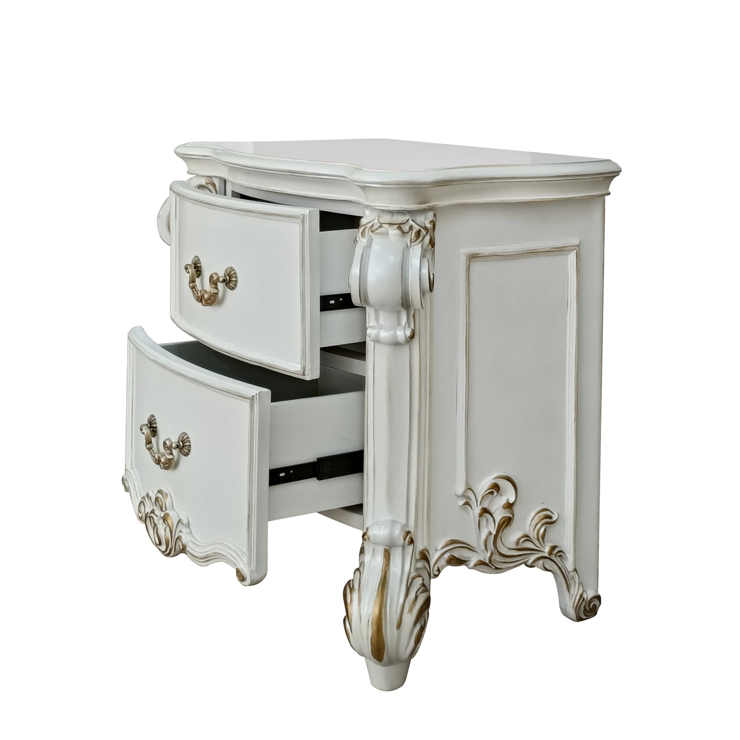 Vendom Nightstand, Antique Pearl Finish BD01340