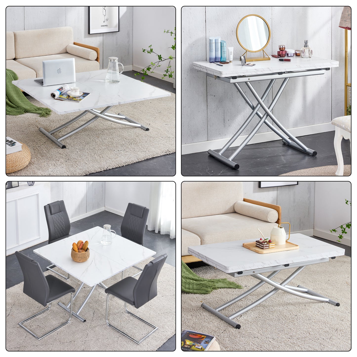 Versatile Minimalist Lift Table with Adjustable Height and Foldable Design