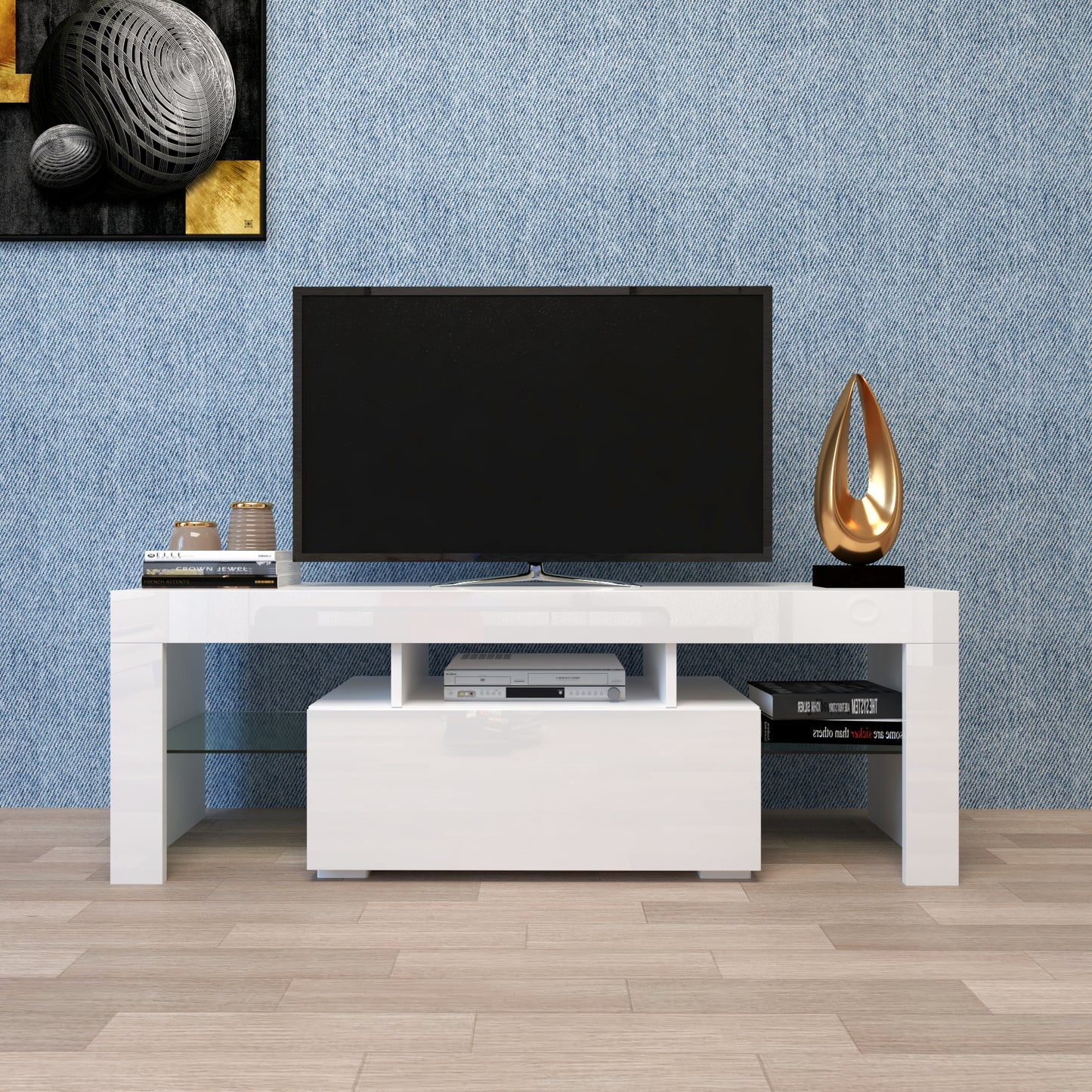 Modern LED Entertainment TV Stand with Elegant Design