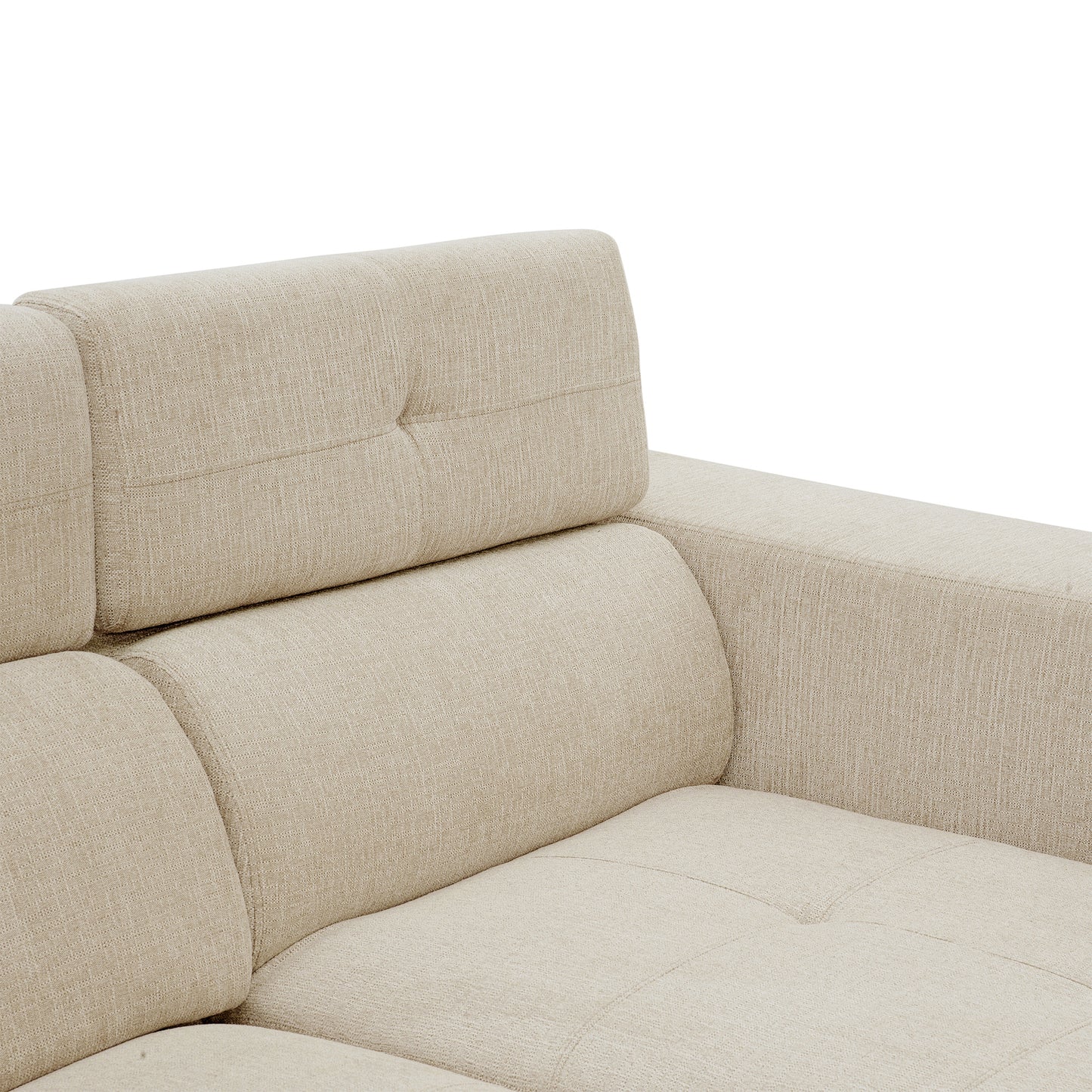 L-Shaped Sectional Sofa with Hidden Storage, Adjustable Headrest, Wireless Charging, and Cup Holders