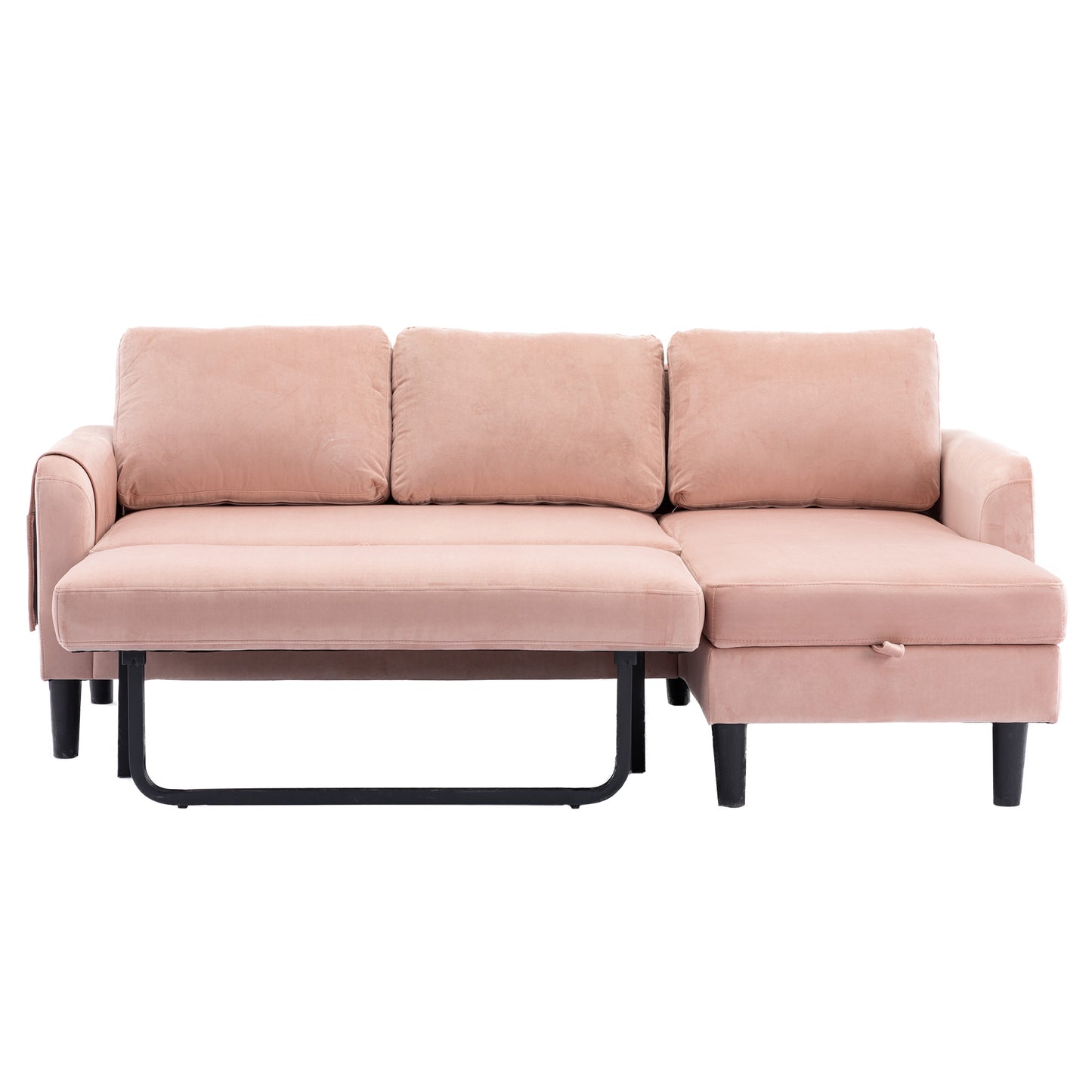 UNITED WE WIN Sectional Sofa Reversible Sectional Sleeper Sectional Sofa with Storage Chaise